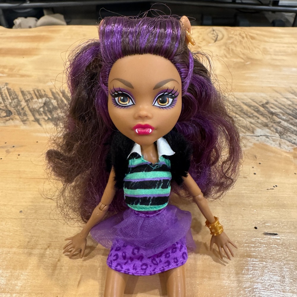 Monster High A Pack Of Trouble Wolf Family Clawdeen Doll Purple Hair Mattel 2008